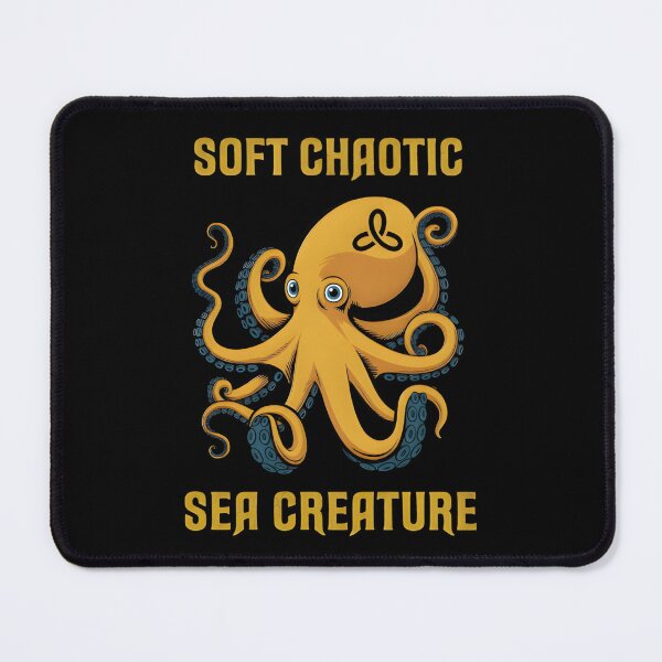 Item preview, Soft Chaotic Sea Creature Octopus T-Shirt & Sticker – Funny Cute Ocean Animal Graphic Tee designed and sold by ZyxDes.