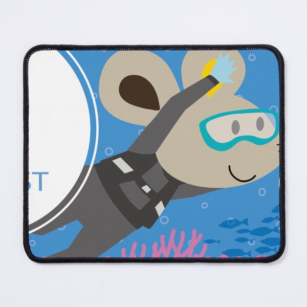 Item preview, Cute Cartoon Mouse Scuba Diving Summer Ocean designed and sold by OsakaYumeWorks.