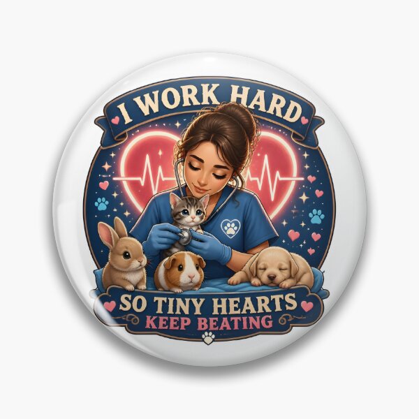 Item preview, I Work Hard So Tiny Hearts Keep Beating | Veterinary Hero Gift designed and sold by Bettybee00.