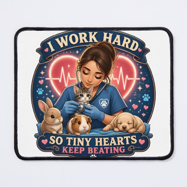 Item preview, I Work Hard So Tiny Hearts Keep Beating | Veterinary Hero Gift designed and sold by Bettybee00.