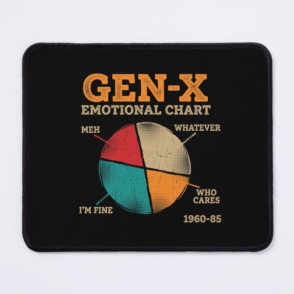 Item preview, Gen-X Emotional Chart - Funny 1980s Retro Nostalgia designed and sold by AdyKurniawan.