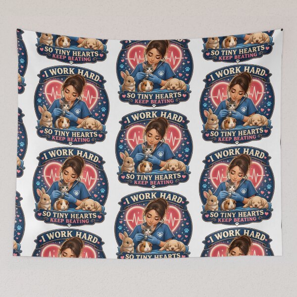 Item preview, I Work Hard So Tiny Hearts Keep Beating | Veterinary Hero Gift designed and sold by Bettybee00.