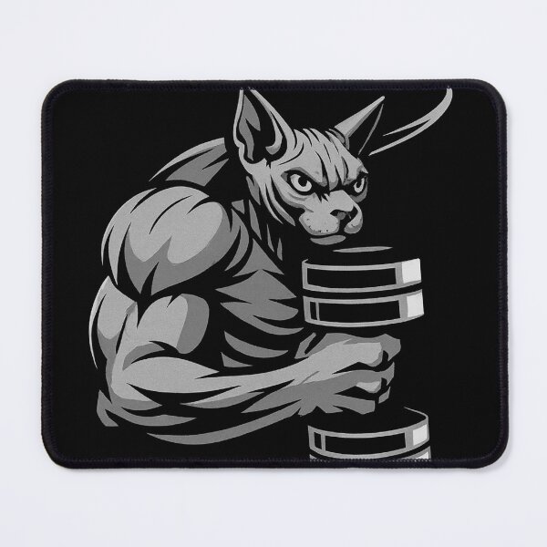 Item preview, Cat Workout Motivation Gym Illustration designed and sold by Emeearts.