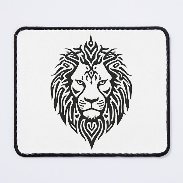 Item preview, Tribal Geometric Lion – Ornamental Monochrome Power Emblem designed and sold by Artisan Finds Online.