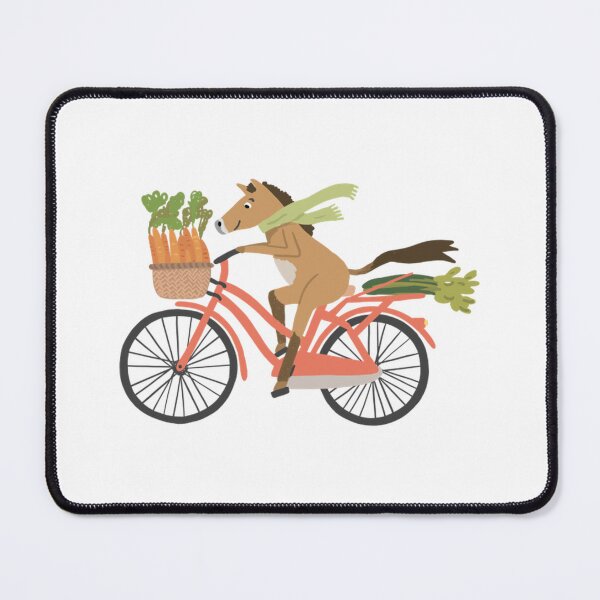 Item preview, Whimsical Horse Riding Bicycle Illustration designed and sold by Nupelwear.