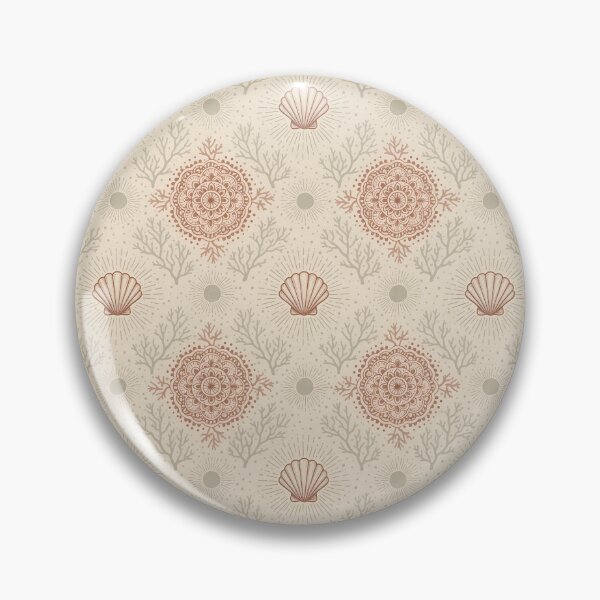 Item preview, Bohemian Seashell & Coral Seamless Pattern Throw Pillow designed and sold by FestivityFinds.