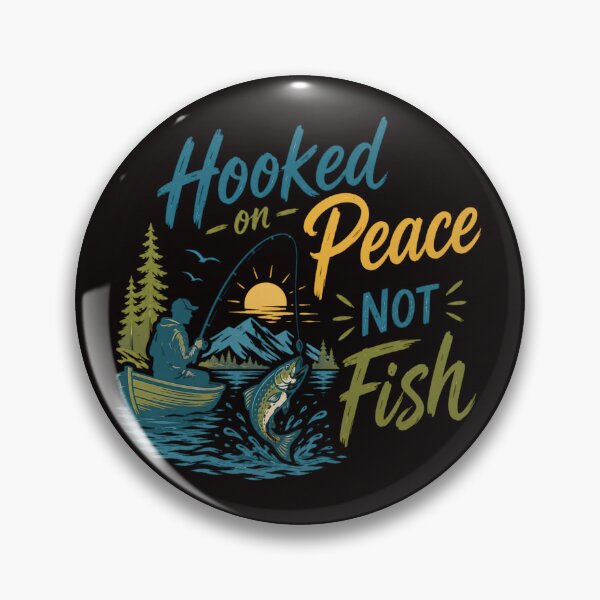 Item preview, Hooked on Peace, Not Fish – Minimalist Fishing Design designed and sold by Tadeusz1.