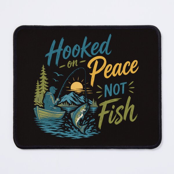 Item preview, Hooked on Peace, Not Fish – Minimalist Fishing Design designed and sold by Tadeusz1.