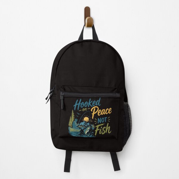 Item preview, Hooked on Peace, Not Fish – Minimalist Fishing Design designed and sold by Tadeusz1.