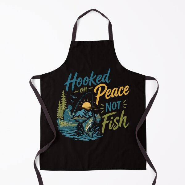 Item preview, Hooked on Peace, Not Fish – Minimalist Fishing Design designed and sold by Tadeusz1.
