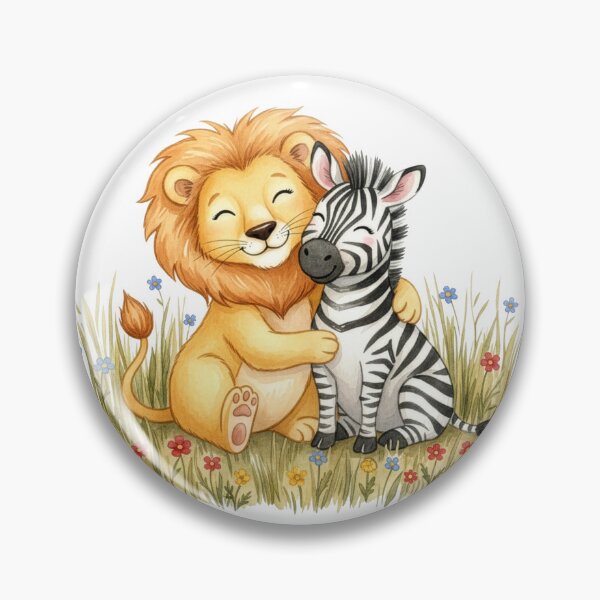 Item preview, Lion and Zebra Friends designed and sold by Motivburg.