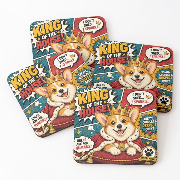 Item preview, Pop Art Corgi -King of the House designed and sold by TinyLegs.