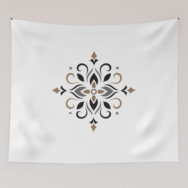 Item preview, Minimalist Floral Mandala Ornament Sticker designed and sold by PremVerse.