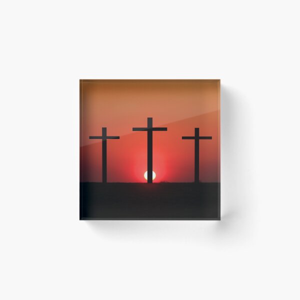 Item preview, Crucifixion scene silhouetted against the sunset designed and sold by jwwallace.