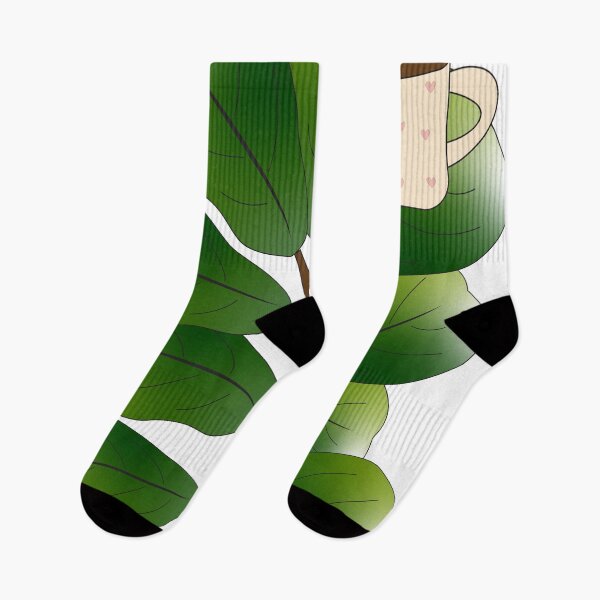 Item preview, Elegant Green Leaves with Flying Coffee Mug designed and sold by TatinkaArtskill.