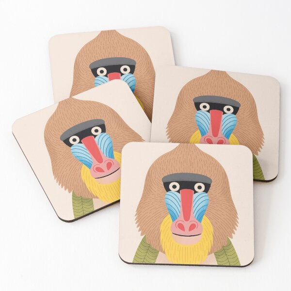 Item preview, Colorful Mandrill Portrait Illustration designed and sold by LopezDarlene.