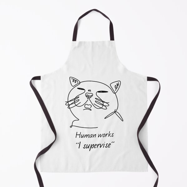 Item preview, Funny Cat Meme – Viral Cat Quote “Human Works I Supervise” - Cute Kitten Humor Gift designed and sold by station-one.