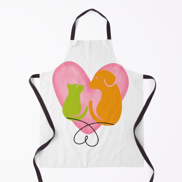 Item preview, Cat and Dog Silhouette Love Heart designed and sold by EHdesignShop.