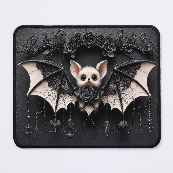Item preview, Cute Bat with Black Roses designed and sold by JacquiTaylorArt.