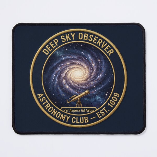 Item preview, Deep Sky Observer Astronomy Club Vintage Badge 1609 designed and sold by CalmCapy Co.
