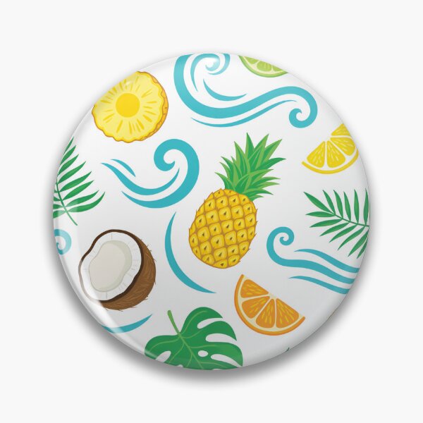 Item preview, Tropical Fruit & Palm Leaf Summer Pattern Throw Pillow designed and sold by FestivityFinds.