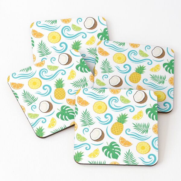 Item preview, Tropical Fruit & Palm Leaf Summer Pattern Throw Pillow designed and sold by FestivityFinds.