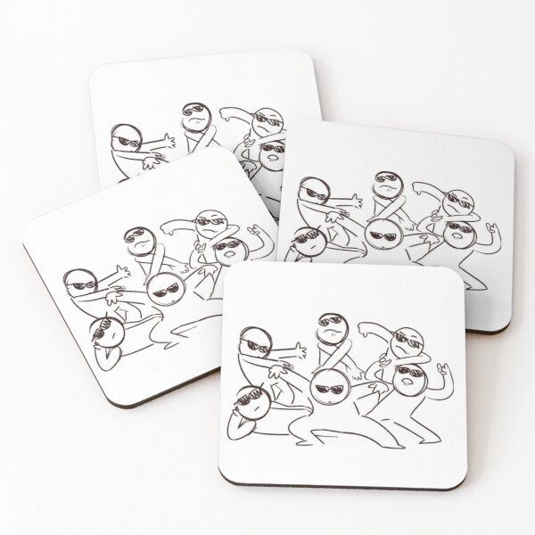 Item preview, Funny Chibi Group Pose Base Drawing - Meme Face Squad Illustration designed and sold by UrbanCanvas 111.