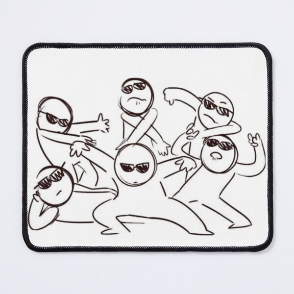 Item preview, Funny Chibi Group Pose Base Drawing - Meme Face Squad Illustration designed and sold by UrbanCanvas 111.