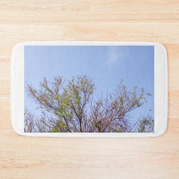 Item preview, Sunlit Tree Branches Reaching Into A Clear Blue Sky Over Open Landscape designed and sold by Nmallia.