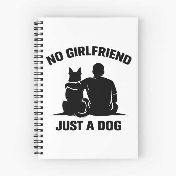 Item preview, Minimalist Dog Lover Silhouette T-Shirt – No Girlfriend Just a Dog designed and sold by UrbanStatic.