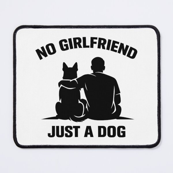 Item preview, Minimalist Dog Lover Silhouette T-Shirt – No Girlfriend Just a Dog designed and sold by UrbanStatic.