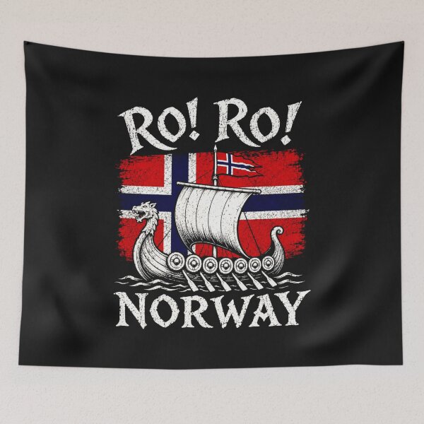 Item preview, Norwegian Viking Ship Norway Flag Country Heritage Pride designed and sold by JonathanBoff.
