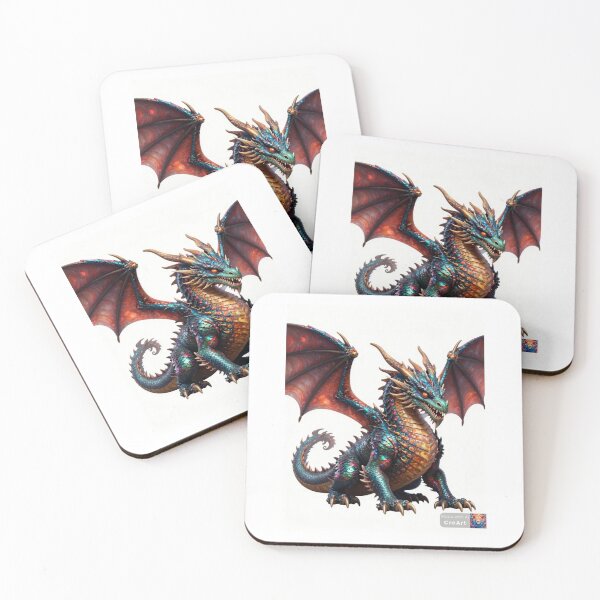 Item preview, Majestic Cosmic Dragon | Fantasy Dragon Art | Colorful Dragon Illustration | Mythical Creature | Dragon Lover Gift designed and sold by Adhiriya.