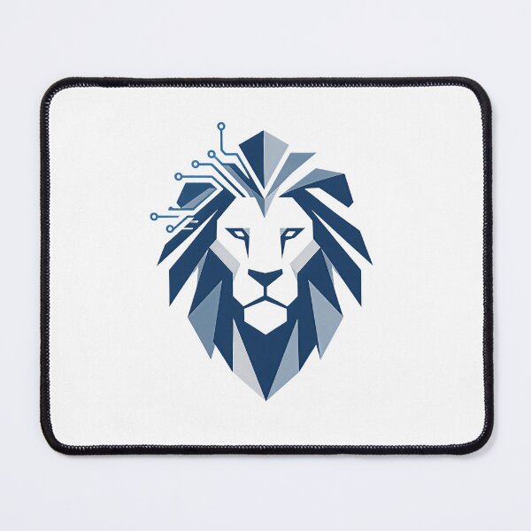 Item preview, Cyber Geometric Lion – Futuristic Tech Logo Emblem designed and sold by Artisan Finds Online.