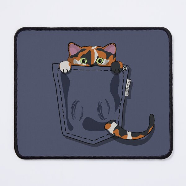 Item preview, Pocket Cat – Cute Peekaboo Calico Cat in Hoodie Pocket designed and sold by Fun Funky Designs.