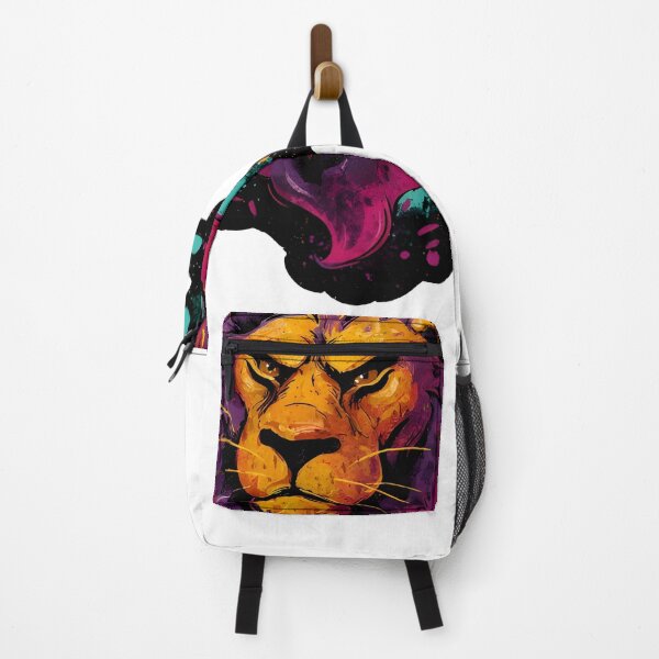 Item preview, Colorful Neon Lion Head Splash Paint Wild Art designed and sold by Zodiac Celestial Art.