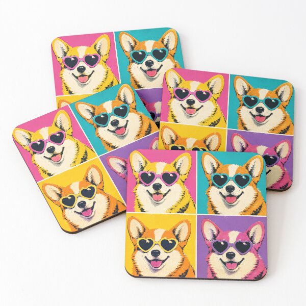 Item preview, Pop Art Corgi - Colorful Retro Dog Portrait designed and sold by TinyLegs.