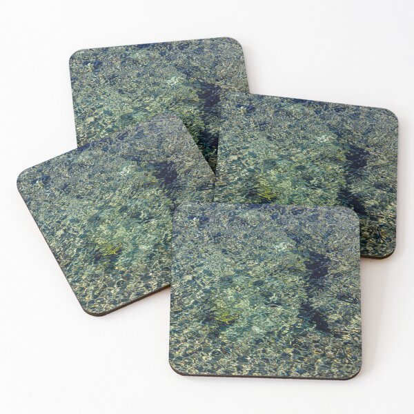 Item preview, Clear Shallow Sea Water With Sunlit Ripples Over Pebble Seabed Creating Abstract Texture designed and sold by Nmallia.