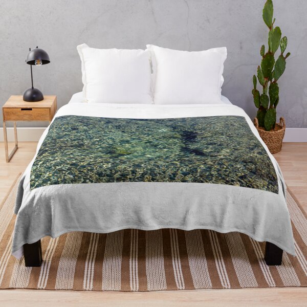 Item preview, Clear Shallow Sea Water With Sunlit Ripples Over Pebble Seabed Creating Abstract Texture designed and sold by Nmallia.