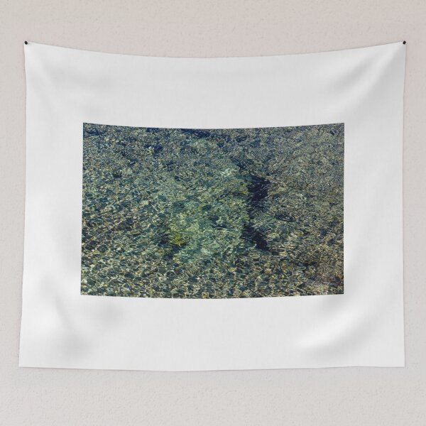 Item preview, Clear Shallow Sea Water With Sunlit Ripples Over Pebble Seabed Creating Abstract Texture designed and sold by Nmallia.