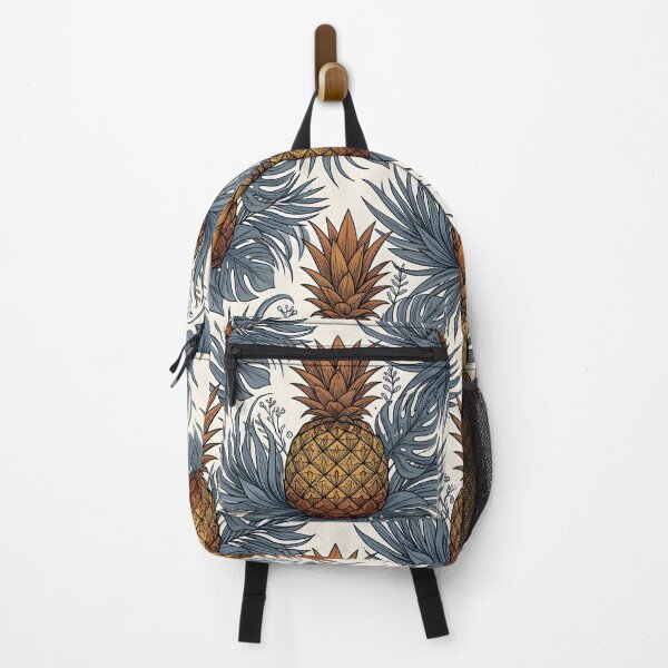 Item preview, Tropical Pineapple & Palm Leaf Seamless Pattern Throw Pillow designed and sold by FestivityFinds.