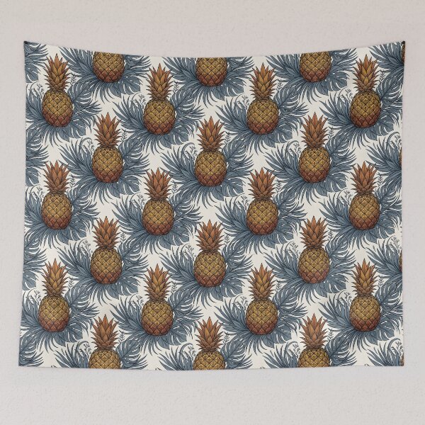 Item preview, Tropical Pineapple & Palm Leaf Seamless Pattern Throw Pillow designed and sold by FestivityFinds.