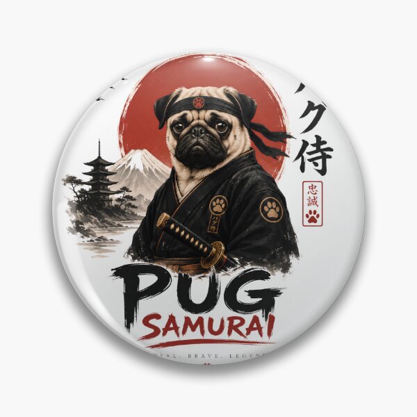 Item preview, Pug Samurai Warrior T-Shirt | Funny Japanese Dog Lover Gift designed and sold by Presshue.