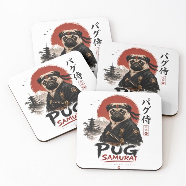 Item preview, Pug Samurai Warrior T-Shirt | Funny Japanese Dog Lover Gift designed and sold by Presshue.