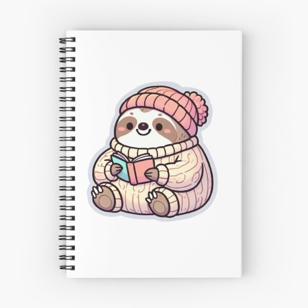 Item preview, Cozy Reading Sloth Sticker | Cute Book Lover Kawaii Animal designed and sold by vigzhifushions.