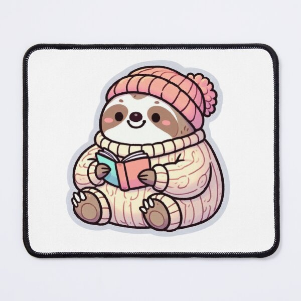 Item preview, Cozy Reading Sloth Sticker | Cute Book Lover Kawaii Animal designed and sold by vigzhifushions.