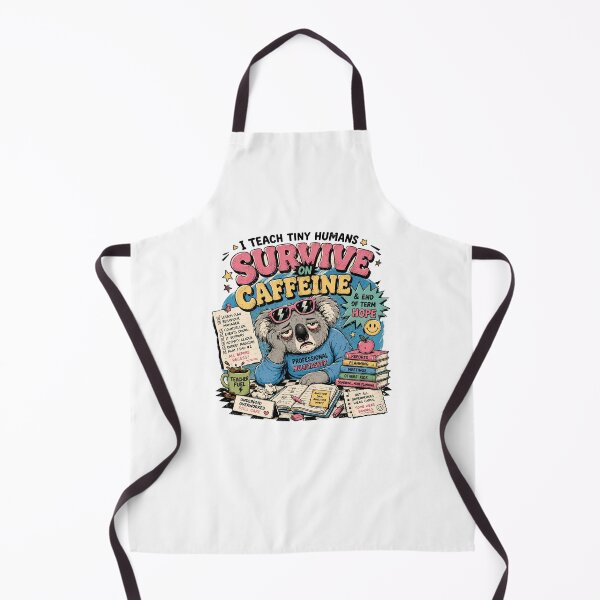 Item preview, Funny Teacher Survive On Caffeine Underpaid Overworked Professional Multitasker Koala Teacher Australia designed and sold by Yellowriversss.