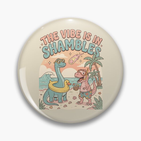 Item preview, The Vibe Is In Shambles Funny Dinosaur - Cute Mental Health designed and sold by dudelinart.