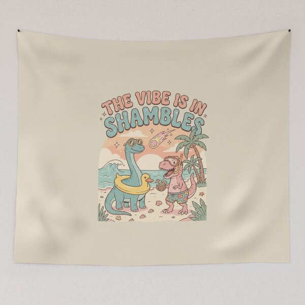 Item preview, The Vibe Is In Shambles Funny Dinosaur - Cute Mental Health designed and sold by dudelinart.