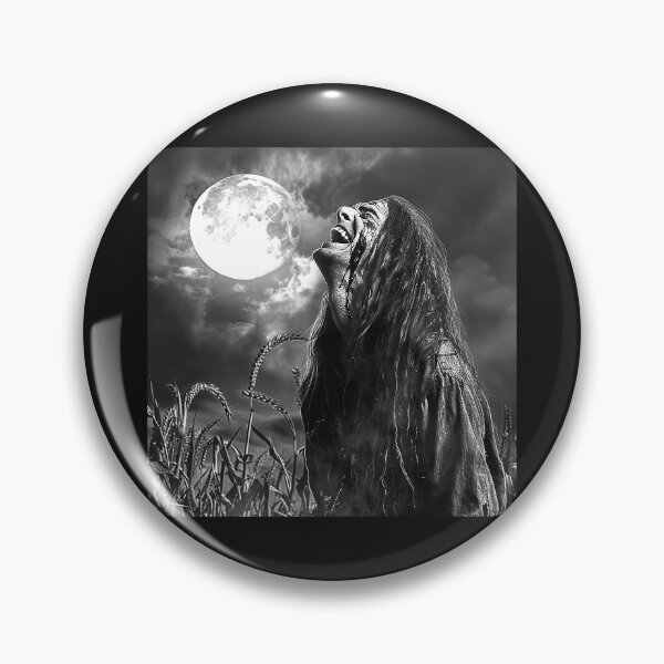 Item preview, Screaming Woman Beneath the Full Moon – Gothic Horror Art designed and sold by inkoutninja.